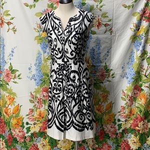 Ann Taylor Black and White Dress Size 12